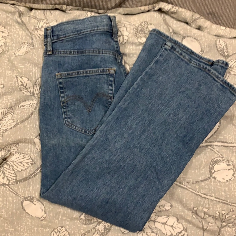 Levi’s high waist cropped flare jeans